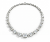 Asscher Single Line Lab Grown Diamond Necklace