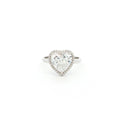 Crafted in 18K White Gold, this ring features a brilliant heart-shaped lab-grown diamond embraced by a glittering halo. Beneath the centre stone, a hidden halo adds an extra tier of light, the double-halo effect creates depth and radiance, making this ring a true statement of elegance.