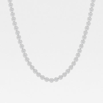 10 ctw Round Lab Grown Diamond Halo Tennis Necklace