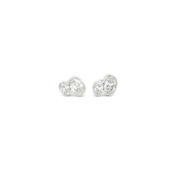Oval Toi Et Moi Bezel Lab Grown Diamond Stud