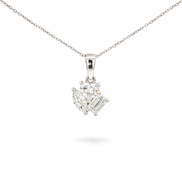 Heart, Marquise & Emerald Cluster Lab Grown Diamond Pendant by By Angi, lab-grown diamond jeweller in Tsim Sha Tsui Hong Kong | TST HK Fine Jewellery By Angi 尖沙咀人造鑽石珠寶 -Heart, Marquise & Emerald Cluster Lab Grown Diamond Pendant | 香港TST求婚鑽石首飾