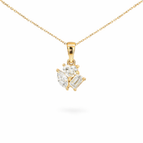 Heart, Marquise & Emerald Cluster Lab Grown Diamond Pendant by By Angi, lab-grown diamond jeweller in Tsim Sha Tsui Hong Kong | TST HK Fine Jewellery By Angi 尖沙咀人造鑽石珠寶 -Heart, Marquise & Emerald Cluster Lab Grown Diamond Pendant | 香港TST求婚鑽石首飾