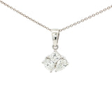 Radiant, Oval & Pear Cluster Lab-Grown Diamond White Gold Pendant by By Angi, lab-grown diamond jeweller in Tsim Sha Tsui Hong Kong | TST HK Fine Jewellery By Angi 尖沙咀人造鑽石珠寶 - Radiant, Oval & Pear Cluster Lab Diamond Pendant | 香港TST求婚鑽石首飾