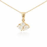 Radiant, Oval & Pear Cluster Lab-Grown Diamond Yellow Gold Pendant by By Angi, lab-grown diamond jeweller in Tsim Sha Tsui Hong Kong | TST HK Fine Jewellery By Angi 尖沙咀人造鑽石珠寶 - Radiant, Oval & Pear Cluster Lab Diamond Pendant | 香港TST求婚鑽石首飾