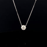 Solitaire Round Bezel Lab Grown Diamond Pendant
