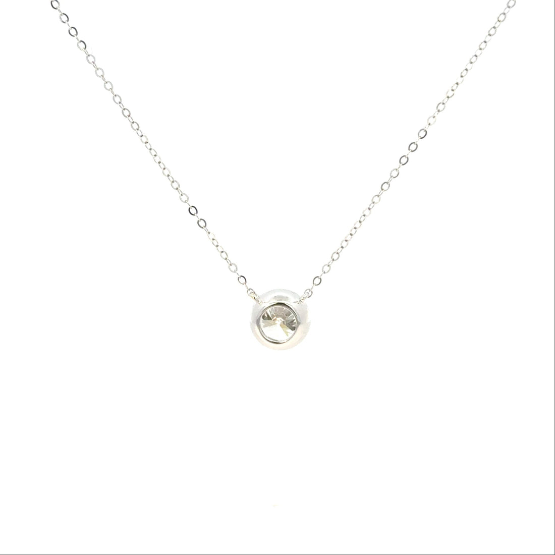 Solitaire Round Bezel Lab Grown Diamond Pendant