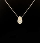 3ct Solitaire Pear Lab Grown Diamond Pendant