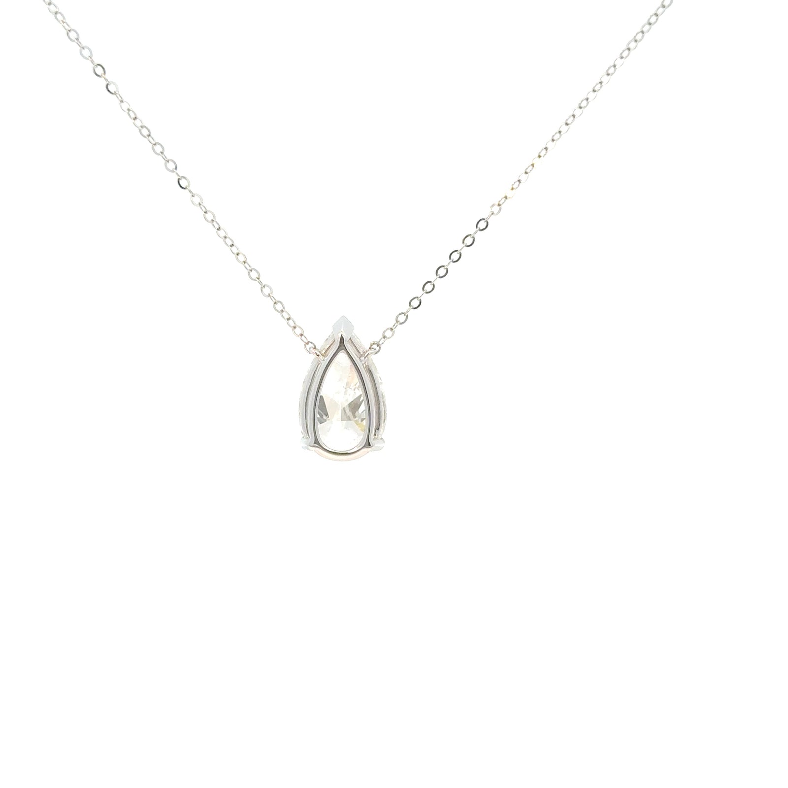 3ct Solitaire Pear Lab Grown Diamond Pendant