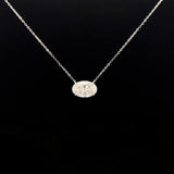 Solitaire East West Oval Lab Grown Diamond Pendant