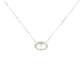 Solitaire East West Oval Lab Grown Diamond Pendant
