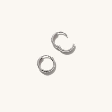 Bold Pavé Diamond Huggie Hoops