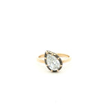 Pear Bezel Lab Grown Diamond Ring