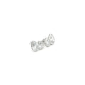 Pear lab grown diamond stud earrings in bezel set, toi et moi style