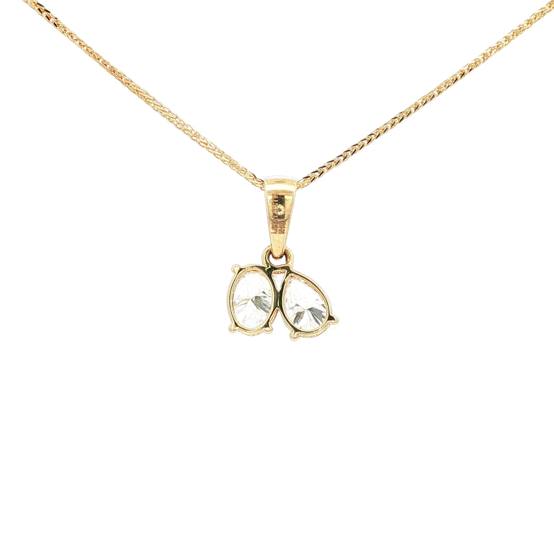 Oval & Pear Toi Et Moi Lab Grown Diamond Pendant