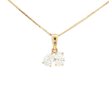 Oval & Pear Toi Et Moi Lab Grown Diamond Pendant