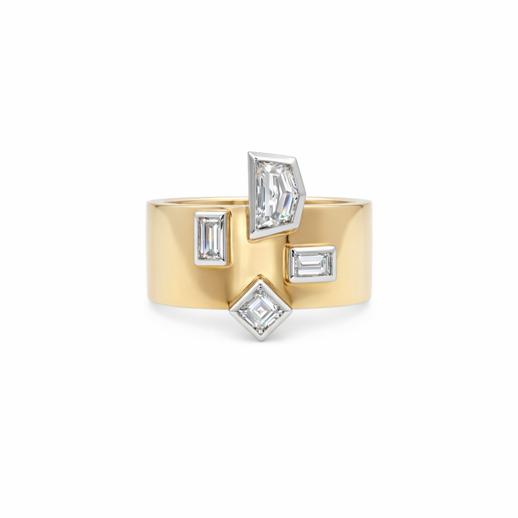 Multi-Shape Lab-Grown Diamond Statement Ring by By Angi, lab-grown diamond jeweller in Tsim Sha Tsui Hong Kong | TST HK Fine Jewellery