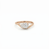 Pear Shaped Brilliant Cut Diamond Solitaire Ring in Rose Gold By Angi jeweller Tsim Sha Tsui Hong Kong