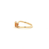 Vivid Orange Pear Shape Solitaire Ring in Yellow Gold By Angi jeweller Tsim Sha Tsui Hong Kong
