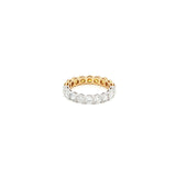 Yellow and White Duo Tone Eternity Lab Grown Diamond Ring