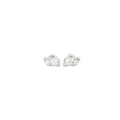 Marquise lab grown diamond studs in bezel setting, toi et moi style. 