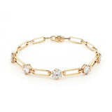 Gold Link Lab-Grown Diamond Bracelet - Lab Grown Diamond bracelet - By Angi Showroom in Hong Kong TST/Tsim Sha Tsui - [Metal Color]
- 鑽石手鏈 培育鑽石 - By Angi 香港尖沙咀展示店