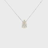 3ct Solitaire Pear Lab Grown Diamond Pendant