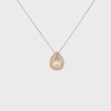 Pear with Halo Lab Grown Diamond Pendant
