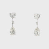 Fancy Trinity Shape Drop Lab Grown Diamond Earring (Heart, Oval, Pear) - Lab Grown Diamond earrings - By Angi Showroom in Hong Kong TST/Tsim Sha Tsui 
- 鑽石耳環 - 培育鑽石  - By Angi 香港尖沙咀展示店