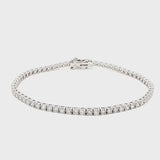 18K White Gold Brilliant Round-Cut Lab-Grown Diamond Tennis Bracelet

An endless line of brilliant-cut diamonds set in 18K White Gold. This Lab-Grown Diamond tennis bracelet delivers a seamless flow of sparkle — timeless luxury for any occasion.