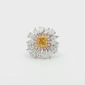 18K_White_Gold_Yellow_Gold_Rose_Gold_Luine_Ring_Lab_Grown_Diamonds_Fancy

The sunflower-inspired Lumine ring is crafted in 18K tri-color gold (White, Yellow, and Rose Gold). At the centre is a fancy yellow cushion-cut diamond set in Yellow Gold. Surrounding it is a halo of pink diamonds set in Rose Gold. Completing the bloom are 