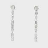 Fancy Shape Lab Grown Diamond Drop Earrings (Baguette, Pear, Oval) - Lab Grown Diamond earrings - By Angi Showroom in Hong Kong TST/Tsim Sha Tsui 
- 鑽石耳環 - 培育鑽石  - By Angi 香港尖沙咀展示店