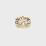 Baguette Cut Diamond Rose Gold Stackable Ring By Angi jeweller Tsim Sha Tsui Hong Kong