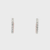 Duo-Tone Pink Lab Grown Diamond Hoop Earrings - Lab Grown Diamond earrings - By Angi Showroom in Hong Kong TST/Tsim Sha Tsui 
- 鑽石耳環 - 培育鑽石  - By Angi 香港尖沙咀展示店