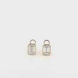 Emerald Bezel Lab-Grown Diamond Stud - Lab Grown Diamond earrings - By Angi Showroom in Hong Kong TST/Tsim Sha Tsui 
- 鑽石耳環 - 培育鑽石  - By Angi 香港尖沙咀展示店