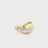 Gold Ring with Fancy Shape Lab Diamonds