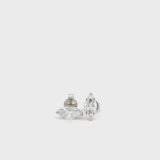 Marquise Half Bezel Lab Grown Diamond Stud