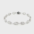 18K White Gold Fancy Shape Pear, Oval, and Princess-Cut Bezel-Set Lab-Grown Diamond Bracelet 

A chic, architectural pattern of bezel-set Pear, Oval, and Princess-Cut Lab-Grown Diamonds, each stone distinctly separated along the bracelet. Timelessly luminous and versatile — perfect for elevating everyday looks or pairing with evening wear.