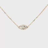 East West Marquise Bezel Lab Grown Diamond Pendant Necklace by By Angi, lab-grown diamond jeweller in Tsim Sha Tsui Hong Kong | TST HK Fine Jewellery	By Angi 尖沙咀人造鑽石珠寶 - East West Marquise Bezel Lab Grown Diamond Pendant Necklace 東西向馬眼形包鑲實驗室培育鑽石吊墜項鍊 | 香港TST人造鑽石lab diamond首飾 求婚戒指