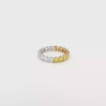 Yellow and White Duo Tone Eternity Lab Grown Diamond Ring