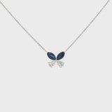 Duo Tone Butterfly Lab Grown Diamond Pendant Necklace by By Angi, lab-grown diamond jeweller in Tsim Sha Tsui Hong Kong | TST HK Fine Jewellery	By Angi 尖沙咀人造鑽石珠寶 - Duo Tone Butterfly Lab Grown Diamond Pendant Necklace 雙色蝴蝶造型實驗室培育鑽石吊墜項鍊 | 香港TST人造鑽石lab diamond首飾 求婚戒指
