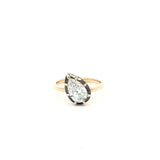 Pear Bezel Lab Grown Diamond Ring