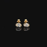 Oval Half Bezel Lab Grown Diamond Stud