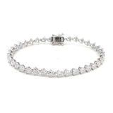 18K White Gold Heart-Cut Lab-Grown Diamond Tennis Bracelet

An endless line of heart-cut diamonds set in 18K White Gold. This Lab-Grown Diamond Tennis Bracelet delivers exceptional brilliance, blending romance with modern luxury for timeless wear.